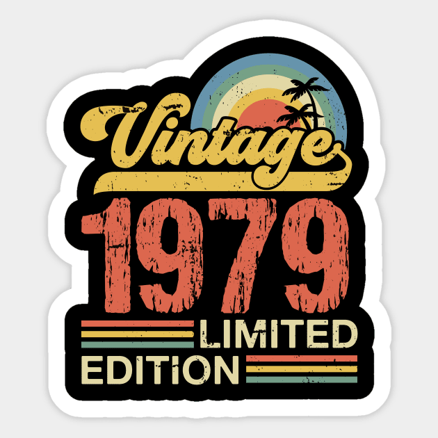 Retro vintage 1979 limited edition Sticker by Crafty Pirate 